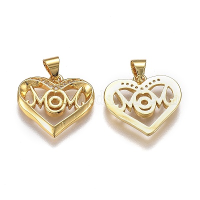 Латунные микропаве прозрачные подвески с фианитом X-ZIRC-A011-08G-1