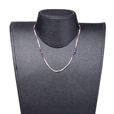 Колье из бисера NJEW-JN02659-03-1