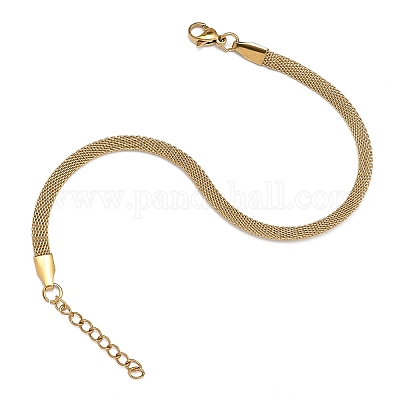 Ионное покрытие (ip) 304 нержавеющая сталь сетка цепи/сетчатые браслеты браслеты BJEW-I274-13G-1
