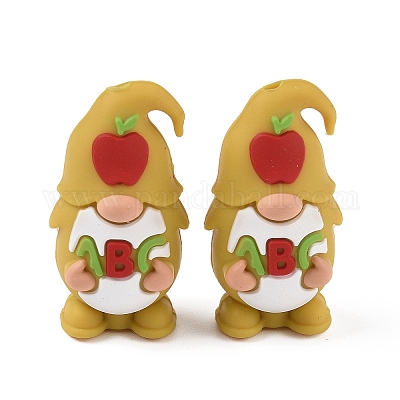 Силиконовые бусины на тему дня учителя SIL-I013-01C-02-1