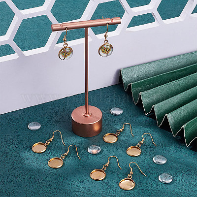 Набор для изготовления сережек-подвесок в виде пустого купола DIY-UN0005-22-1