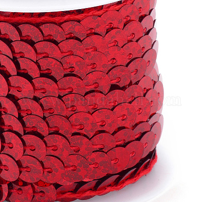 Бусины с пайеткой из экологически чистого пластика PVC-Q092-6mm-P50103-1