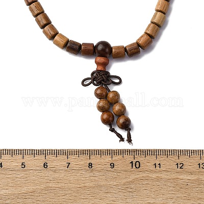 Деревянные круглые бусины браслеты обертывания BJEW-U041-02A-1