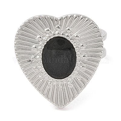 Кольца-манжеты из нержавеющей стали 304 с эмалью для женщин RJEW-F166-52P-02-1