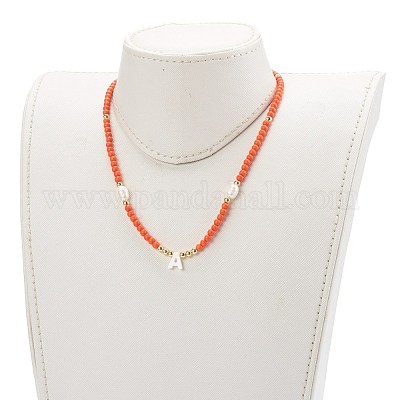 Ожерелья с подвесками из натуральных ракушек NJEW-JN03405-1