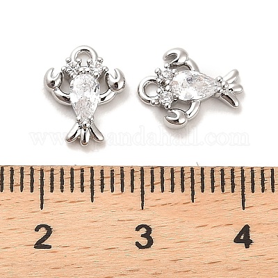 Латунные микропаве прозрачные кубические циркониевые подвески KK-C054-11P-1