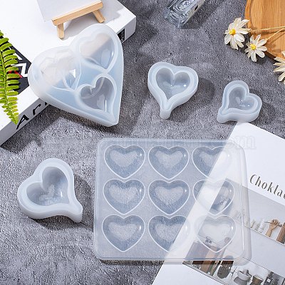 5pcs DIY Silicone Mould Craft Mold For Resin Necklace Jewelry Pendant Making