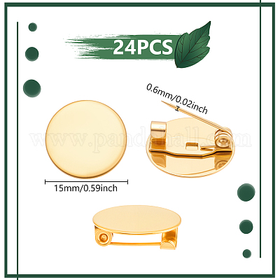 24 шт. оправа для кабошона из нержавеющей стали 304 STAS-UN0063-68A-G-1