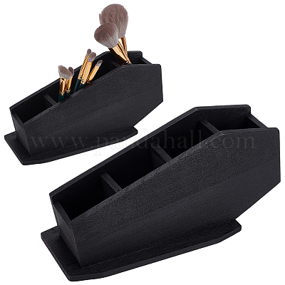 Деревянная подставка для ручек в форме гроба&nbsp;AJEW-WH0481-79-1