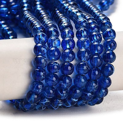 Строковые прозрачные стеклянные бусины в нитях GLAD-Q012-4mm-22-1