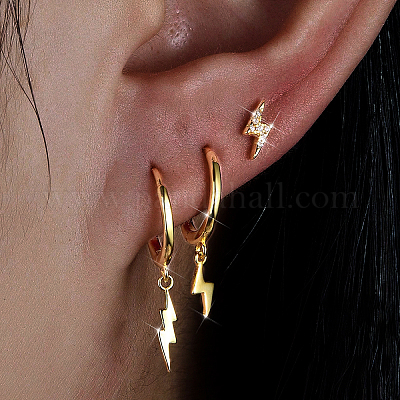 Набор из 3 s925 серебряных блестящих серег-гвоздиков в винтажном стиле ZH5112-1-1