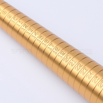 Brass Ring Size Sticks(Hong Kong Ring Size), Ring Mandrel for DIY Jewelry  Ring Making, BurlyWood, 240x30mm