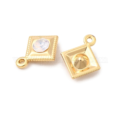 Латунь стекло амулеты&nbsp;KK-P340-08G-03-1