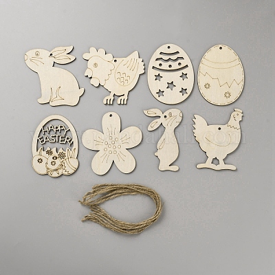 Комплект деревянных подвесных подвесок своими руками DIY-WH20007-18D-1