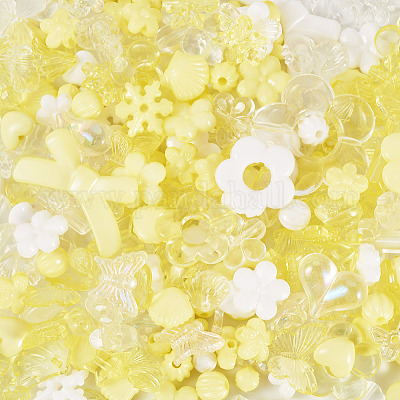 100 г прозрачных и непрозрачных акриловых бусин TACR-TA0001-57F-1