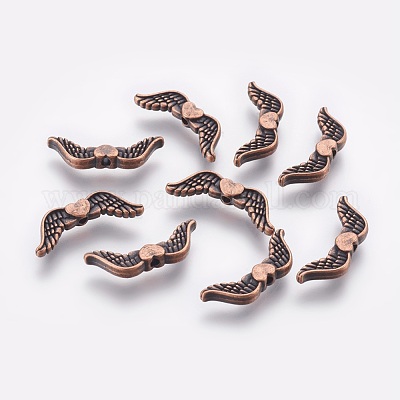 Сплавочные овальные бусины тибетского стиля  TIBEB-6803-R-LF-1