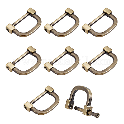 8 шт. D-образные застежки из цинкового сплава FIND-NB0006-32-1