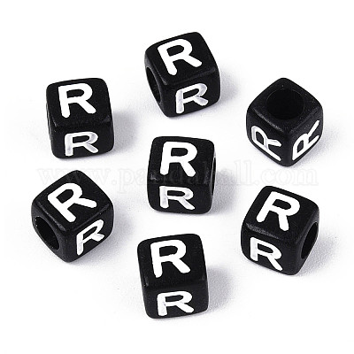 Начальные акриловые бусины с горизонтальной дырочкой OACR-ZX006-35R-1