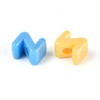 УФ-покрытие непрозрачные акриловые европейские бусины OACR-M027-03Z-1