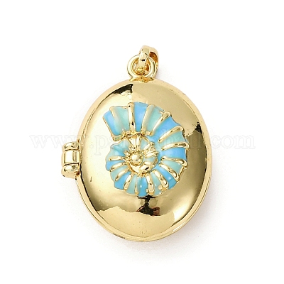 Латунь эмаль Locket подвески&nbsp;LS-KK-F912-07G-1
