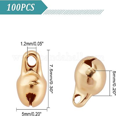 100 шт. подвески-колокольчики из нержавеющей стали 304 STAS-UN0035-56-1