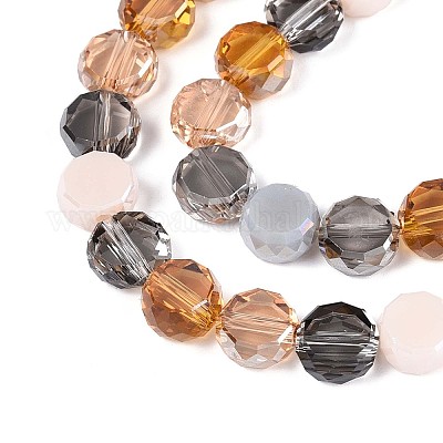 Стеклянные бусины с гальваническим покрытием  EGLA-N022-03A-A03-1