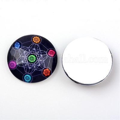 Кабошоны из стекла GGLA-L012-25mm-28-1