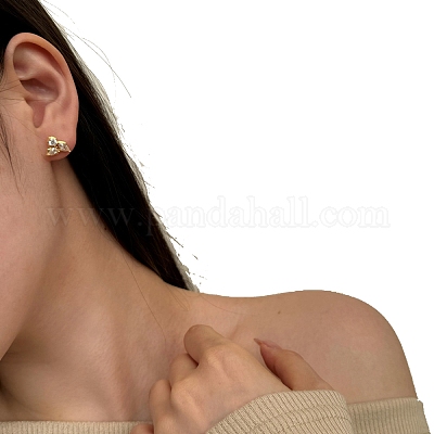 925 серьги-гвоздики из стерлингового серебра с прозрачным кубическим цирконием EJEW-K301-03MG-1