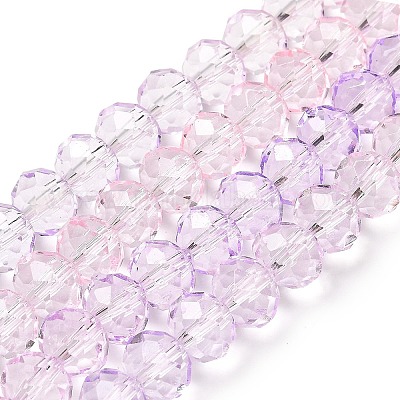 Прозрачные окрашенные стеклянные бусины X-DGLA-A034-T6mm-A05-1