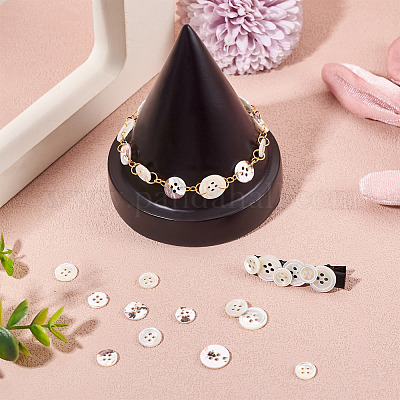 45 шт. 3 стиля пуговицы-ракушки с 4 отверстиями BUTT-TA0001-28-1