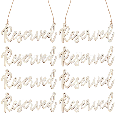 Деревянный знак зарезервированного места для сидения HJEW-WH0069-20B-1