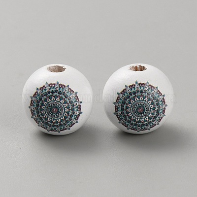 Набивные деревянные европейские бусины WOOD-CJC0001-20E-1