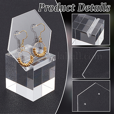 Акриловые подставки для сережек куб EDIS-WH0032-16A-1