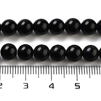 Природные обсидиана шарик нити X-G-R173-6mm-02-1