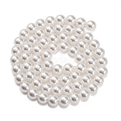 Выпечка окрашены перламутровый стекла жемчужные нити круглый шарик PEAR-H019-02B-04-1