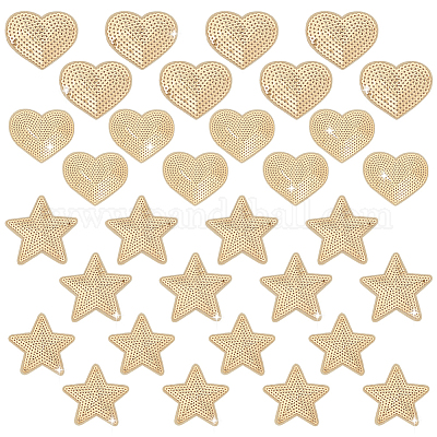 32 шт. 4 стиля аппликации из фетра с бисером ручной работы PATC-WR0001-05-1