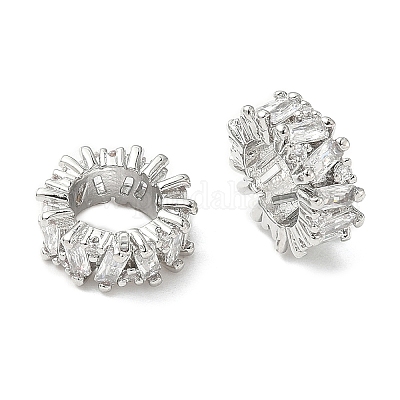 Латунные микро проложить Цирконий Европейский бисером KK-A254-08P-1