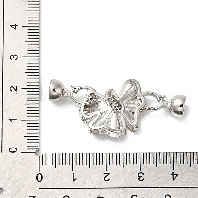 Реечное покрытие латунь микро паве прозрачный кубический цирконий складные застежки KK-E084-09P-1