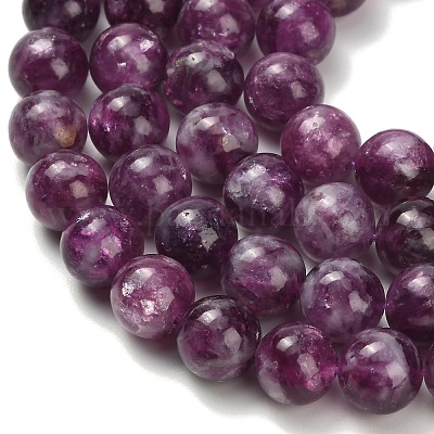 Натуральные лепидолитовые бусины G-L634-B01-8mm-1