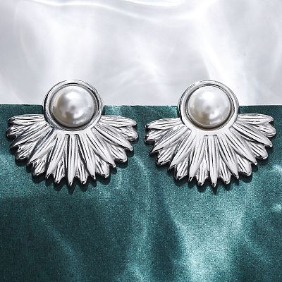 Серьги-гвоздики из нержавеющей стали 304 EJEW-B108-14P-1