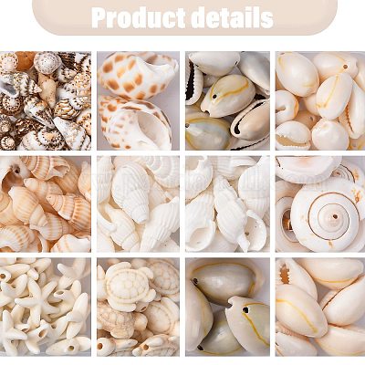 Наборы для самостоятельного изготовления бусин из ракушек DIY-FS0010-25-1