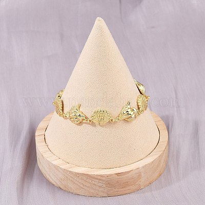 Браслеты из латунной цепочки для женщин BJEW-L707-04G-05-1