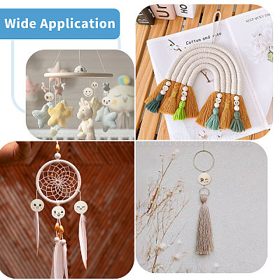 60 шт. 6 стиля необработанных бусин из натурального дерева с принтом WOOD-GL0001-13A-1