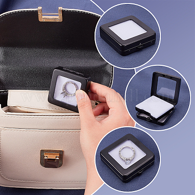 2 шт. 2 стиля железных коробок для демонстрации драгоценных камней с россыпью алмазов CON-WR0001-10-1