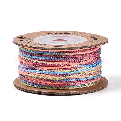 30 м окрашенный сегментный хлопковый шнур для макраме&nbsp;OCOR-T018-01F-1