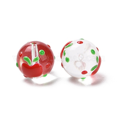 Нити стеклянных эмалевых бусин ручной работы LAMP-A001-A09-1