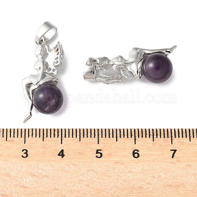 Подвески из натурального аметиста  G-L512-E12-1