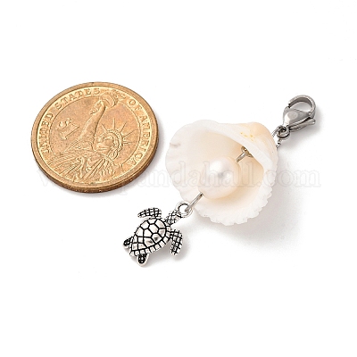 Подвески из сплава в тибетском стиле и ракушки HJEW-TA00343-1