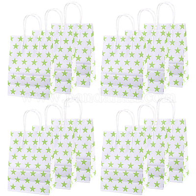 Пакеты из крафт-бумаги с принтом звезд и ручками ABAG-WH20013-08A-1