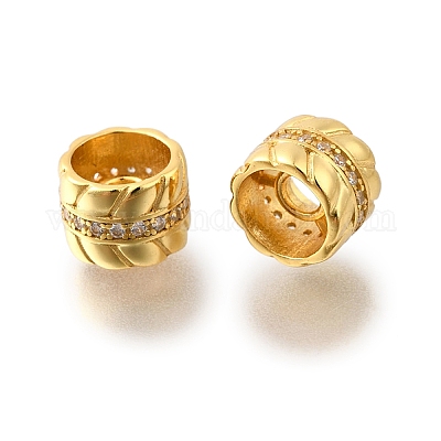 925 бусина из чистого серебра с микропаве и прозрачным фианитом STER-F061-01B-G-1